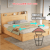 BD127 實木床架 (主材實木松木+多層板 直紋床板) Pine Wood Bed Frame Single or Double 可加配軟墊 - Image 3