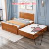 BD79-A(三櫃桶) 樟子松木子母床架(實木) Pine Wood Bed Frame with Sliding Bed thereunder 普通款 - Image 3