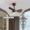 AP557 黑色 三葉風扇燈 吊扇+吊燈(LED) Chandelier Light/Pendant Light + Ceiling Fan - Image 5