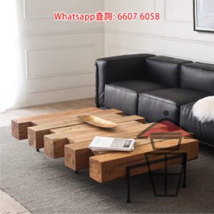 CT36 原始鄉味 實木+鐵 古風西部 Loft 茶几/咖啡几／休閒矮桌 Western Style Coffee Table