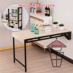 DT29 智能幻變伸縮桌 四層掛牆展示架三秒變餐枱 Turning Rack to Dinning Table