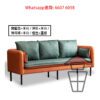 SF27 混色科技布 休閒梳化 (橙色+墨綠) Modern Fabric Sofa 高回彈海棉 線條流暢 送抱枕 - Image 5