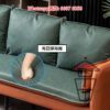 SF27 混色科技布 休閒梳化 (橙色+墨綠) Modern Fabric Sofa 高回彈海棉 線條流暢 送抱枕 - Image 2