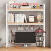 CB117A (單層) 桌上/櫃面最強收納配置 金屬支架木板書架 Metal Frame Wooden Bookshelf/Rack - Image 6