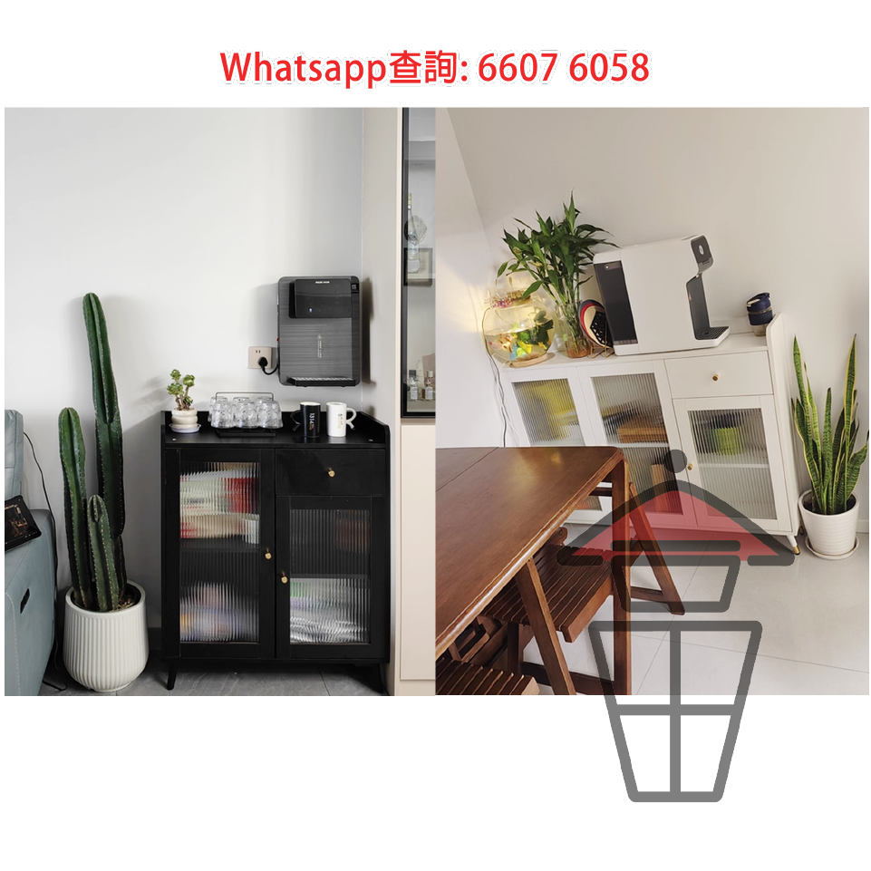 CB116 木系簡約古風 餐邊櫃 四門款 Classic Wood Cabinet E0實木生態板 長虹玻璃 - Image 9