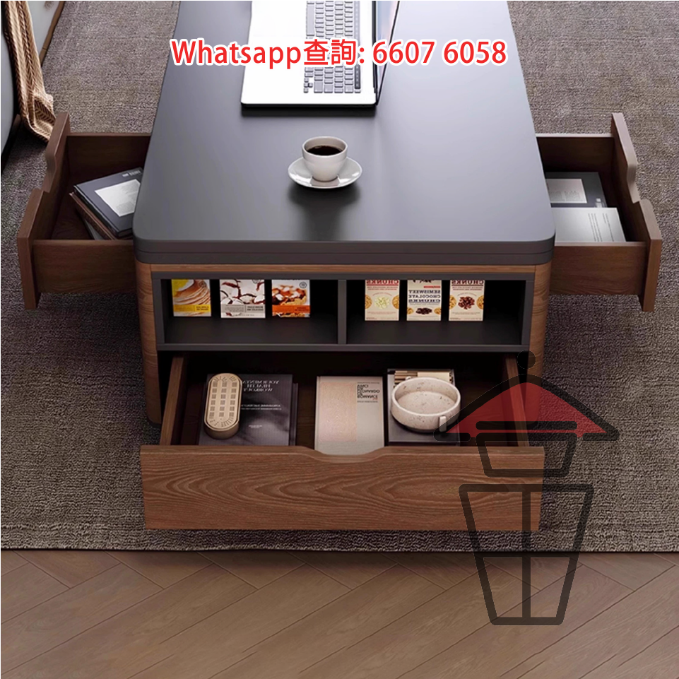 CT02 百變功能升降茶几/餐枱 (收起) Multi-purpose Coffee Table/Dinning Table 枱面可升級岩板 - Image 12