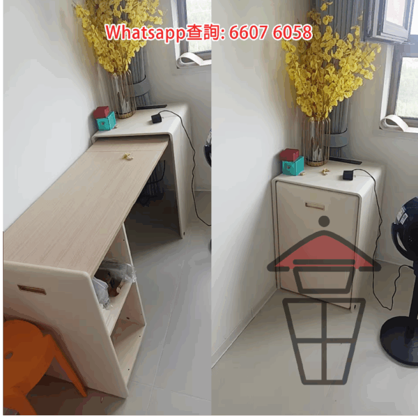 DK26 摺疊設計 伸縮書桌/梳妝枱 Extendable Desk - Image 9