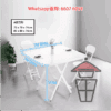 DT16-A 雙摺方形餐枱 正方形枱黑架+黑木紋 2-Fold Rectangular/Square Dinning Table - Image 5