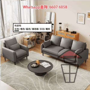 SF23 現代簡約小型梳化 Modern Leathaire Sofa 免洗科技布/貓爪皮