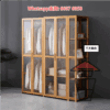 CB169 無竹令人俗 清雅楠竹系 雙門座地衣櫃(掛衣) 長虹透明門 Wooden/Bamboo Wardrobe - Image 11