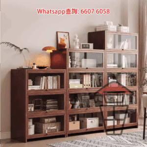 CB221 實木 向上掩門 座地書架/置物櫃/展示櫃 Solid Wood Cabinet/Bookshelf