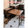 DK39-A 中古黑 全實木(橡膠木) 摺疉式書枱 Solid Wood Foldable Desk 瞬間變身書枱/餐桌 可追加桌椅配 - Image 10