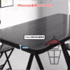 DT16-A 雙摺方形餐枱 正方形枱黑架+黑木紋 2-Fold Rectangular/Square Dinning Table - Image 15