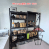 SR102 白色 座地 金屬洞洞板收納層架 Metal Perforated Board with shelves 不用鑽牆/毋需打孔 層板可調高低 - Image 2