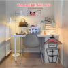 DK100 米白 伸縮書枱梳妝枱 Extendable Desk+Drawers 附櫃桶 可伸縮 做到貼身效果 枱板厚25mm