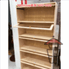 CB10 松木實木 玻璃書櫃 Pine Cabinet/BookShelf 透明亞加力櫃門 向上內揭 不佔空間 帶背板 - Image 10