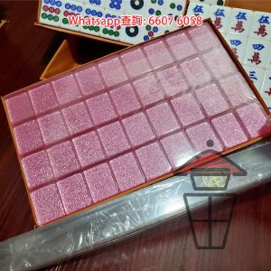 GM801 台灣牌 粉紅水晶 Taiwan Mahjong Pink (#31mm) 144隻+百搭/空白 共152張 [一條龍: 麻將+枱+籌碼]