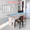 DT24 北歐原始風 紅橡木實木餐桌 Red Oak Solid Wood Dinning Table 板厚3cm 八字枱腳 圓角 - Image 5