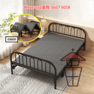 BD02 [A-D款 圓形粗架] 輕巧便携 摺疊床 鋼管支架 Foldable Bed Metal Frame