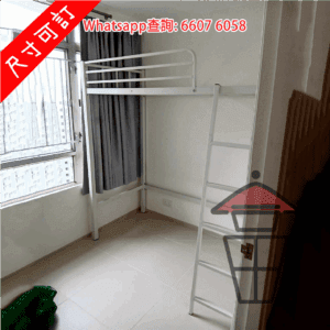 BD125 白色金屬高架床架 Loft Bed Metal Frame [尺寸可訂]