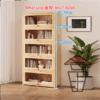 CB10 松木實木 玻璃書櫃 Pine Cabinet/BookShelf 透明亞加力櫃門 向上內揭 不佔空間 帶背板 - Image 7