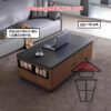 CT02 百變功能升降茶几/餐枱 (全開) Multi-purpose Coffee Table/Dinning Table 枱面可升級岩板 - Image 2