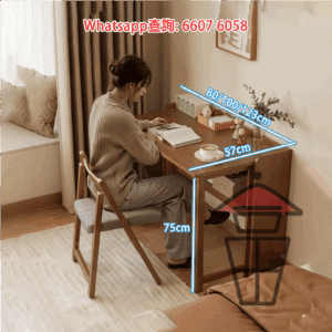 DK20 橡膠實木 摺疉書枱 Solid Wood Folding Desk (Rubber Wood)