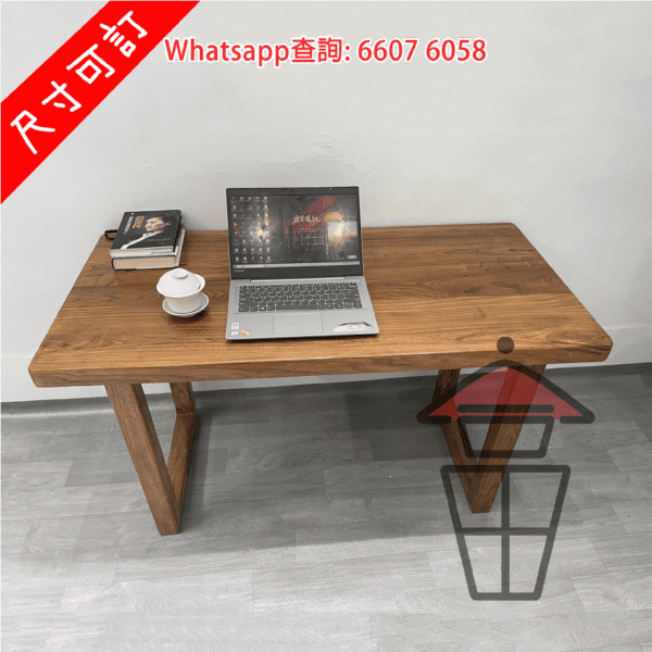 DT35 老榆木 古樸風實木書枱 學習枱/寫字枱/辦公桌/餐枱/飯枱 Solid Elm Wood Table [尺寸可訂]