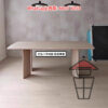 DT24 北歐原始風 紅橡木實木餐桌 Red Oak Solid Wood Dinning Table 板厚3cm 八字枱腳 圓角 - Image 10