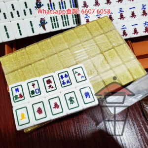 GM804 越南牌 金水晶 Vietnamese Mahjong Gold (#31mm) 全154只 打台牌一樣掂 [一條龍: 麻將+枱+籌碼]