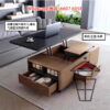 CT02 百變功能升降茶几/餐枱 (全開) Multi-purpose Coffee Table/Dinning Table 枱面可升級岩板 - Image 4