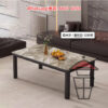 CT13 (B款 雙層) 簡約長方形岩板茶几 Sintered Stone Coffee Table 單層/雙層 黑白支架 - Image 3