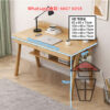 DK09 A 傳統木藝書枱組合 Classic Wooden Computer Desk (Solid Wood) 加厚枱面18mm 附櫃桶 - Image 3