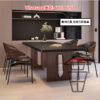DT21 歐洲古風 岩板方形餐桌/飯枱 Sintered Stone Dinning Table 岩板抗擊防刮耐磨 高密度零滲透耐高溫 - Image 8