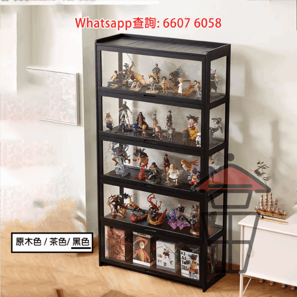 CB212 全視線 明亮展示櫃(楠竹製品) 4-side Transparent Acrylic Display Cabinet - Image 3