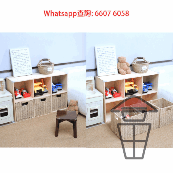 CB220 實木格仔櫃 榫卯式鑲嵌 (深40cm) Solid-Wood Shelving unit - Image 10