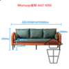 SF27 混色科技布 休閒梳化 (橙色+墨綠) Modern Fabric Sofa 高回彈海棉 線條流暢 送抱枕 - Image 7