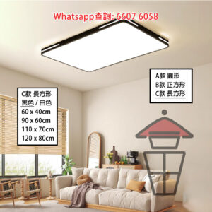 AP596 天花吸頂長方燈/吊燈(LED) Chandelier Light/Pendant Light 三色燈光 無極遙控