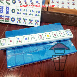 GM804 越南牌 藍水晶 Vietnamese Mahjong Blue (#31mm) 全154只 打台牌一樣掂 [一條龍: 麻將+枱+籌碼]