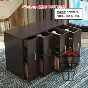CB04 文件匣式櫃桶收納櫃 (黑胡桃色) Sliding Cabinet 內格輕鬆拉趟出來 由1格到4格