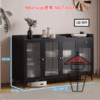 CB116 木系簡約古風 餐邊櫃 四門款 Classic Wood Cabinet E0實木生態板 長虹玻璃 - Image 4
