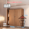 CB216 柚木色 木製趟門衣櫃 (高200cm +頂櫃40cm) Tall Wardrobe (Sliding Doors) - Image 2