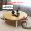 CT04 日式榻榻米摺疊矮腳 圓形茶几 黑木紋 Foldable Round Coffee Table 摺疊設計 瞬間收放 - Image 2