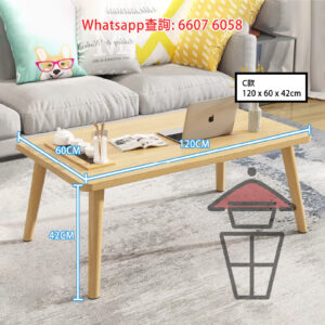 CT11 木系簡約咖啡桌 茶几 [白色] Classic Wooden Coffee Table 原木支架 古樸風貌