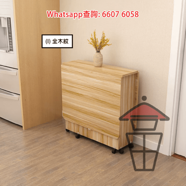 DT03 (全白石紋) 小型三折多功能餐枱/蝴蝶桌 Foldable Dinning Table/Butterfly Table - Image 3