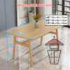 DT33 簡約方形餐桌 (白色桌面) Rectangular Dinning Table 木紋桌面 小圓枱角 金屬支架 - Image 6
