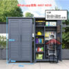 BQ216 百頁掩門款 戶外儲物櫃 (平頂款) Outdoor Metal Cabinet (Louvered Door) E0碳素鋼 厚1.3mm - Image 3