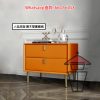 CB01 人造皮面 實木床頭櫃/案桌 Chest of Drawers/Bedside Table (Solid Wood) 雙層櫃桶 - Image 2