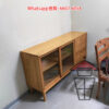 CB19 歐式原木風 (實木 上下層) 經典橡木餐櫃 Oak Wooden Cabinet 可獨立選購半身櫃 玻璃趟門 可加洞洞板 - Image 7