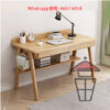 DK09 A 傳統木藝書枱組合 Classic Wooden Computer Desk (Solid Wood) 加厚枱面18mm 附櫃桶 - Image 9